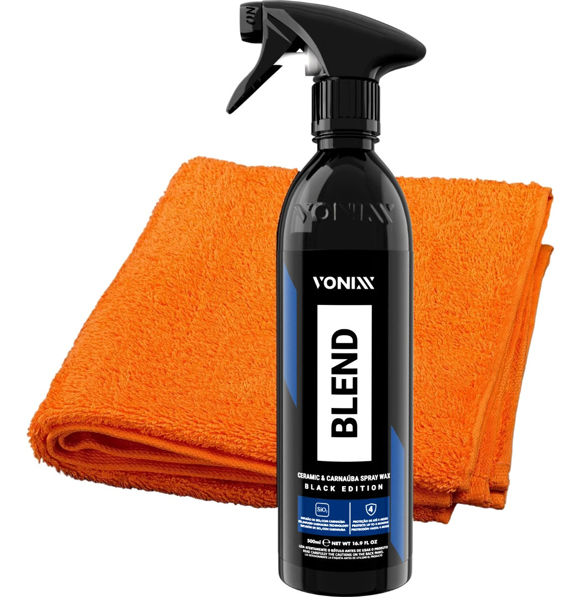CERA AUTOMOTIVA LIQUIDA BLEND BLACK SPRAY VONIXX CARNAÚBA