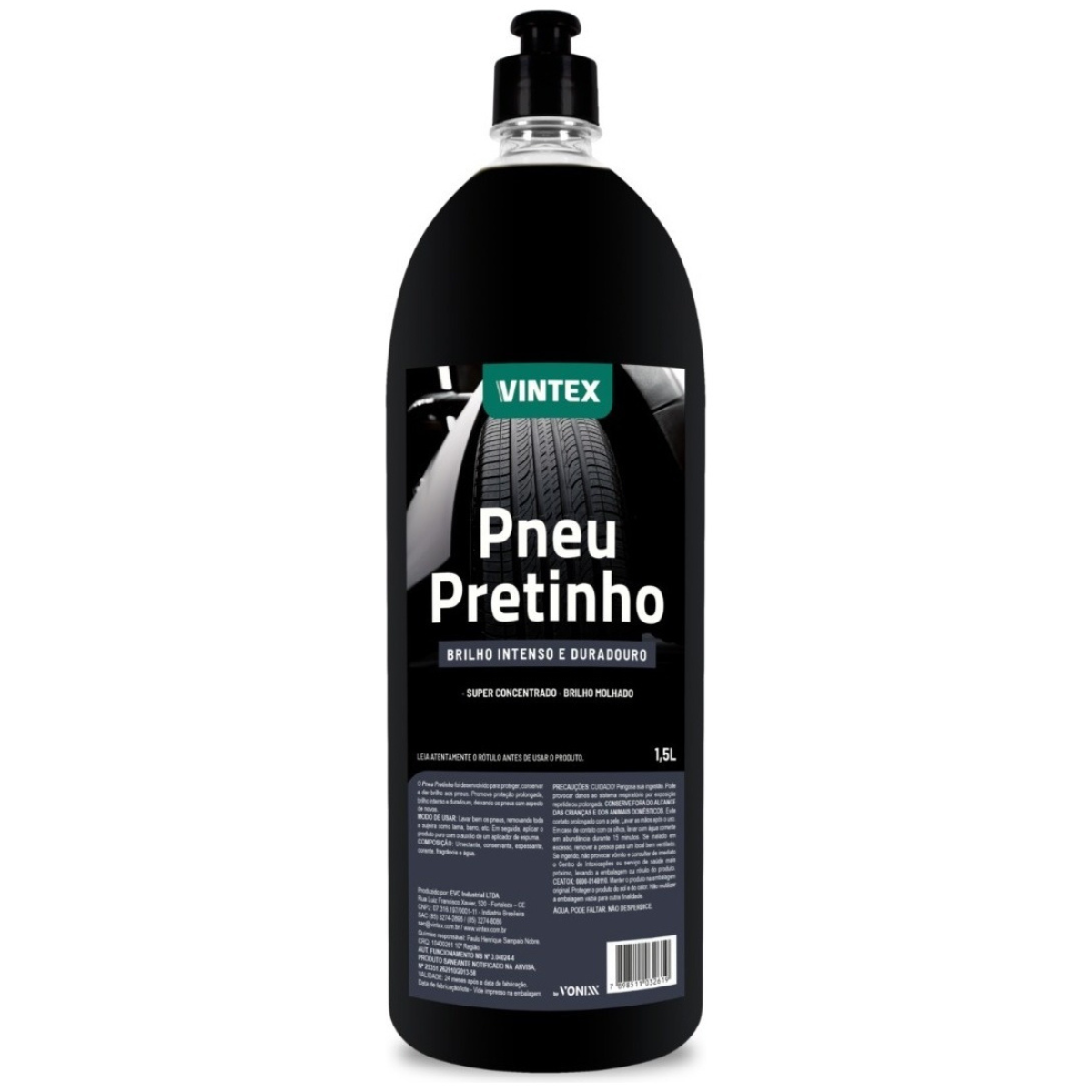 BRILHA PNEUS PNEU PRETINHO CONCENTRADO 1,5L VONIXX COR PRETO
