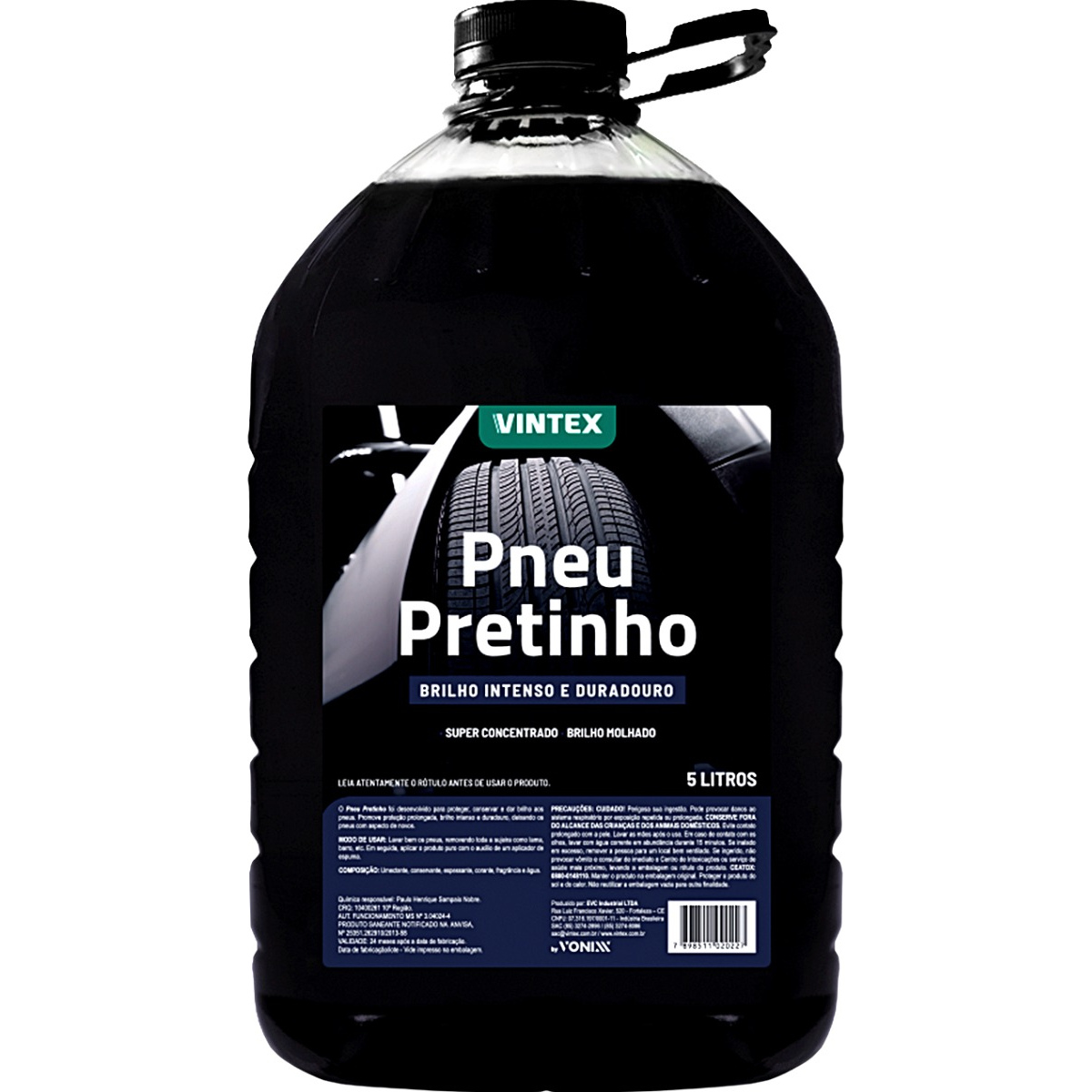 BRILHA PNEU PRETINHO 5 LITROS VONIXX PRONTO USO BRILHANTE