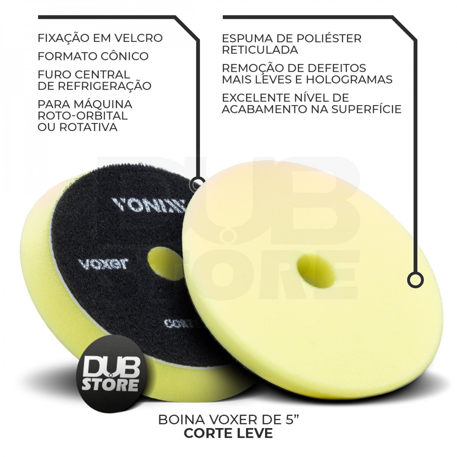 BOINA VOXER CORTE LEVE VONIXX (5 POLEGADAS - AMARELA)